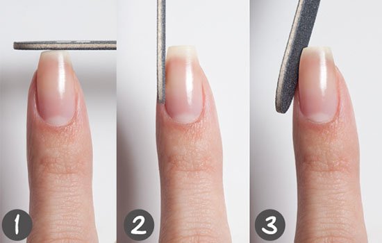 how to file nails evenly