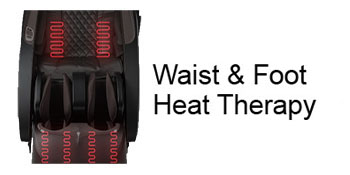 heat on foot and waist of the Osaki OS-3D Otamic massage chair