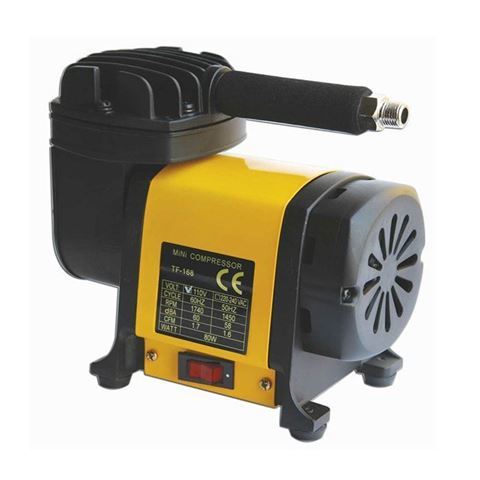 Yellow small compressor with legs