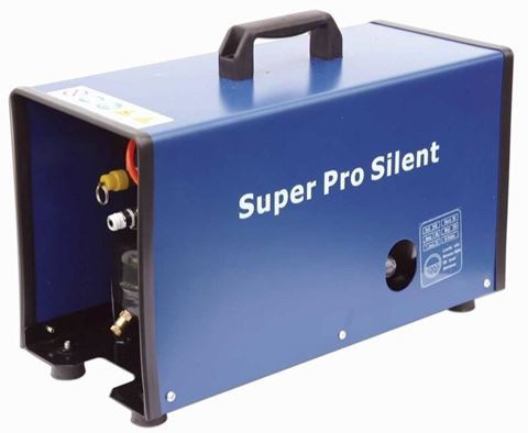 blue steel air compressor with handle