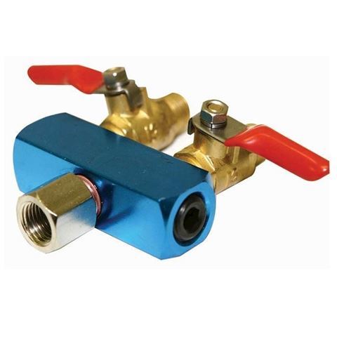 blue valve with red handle