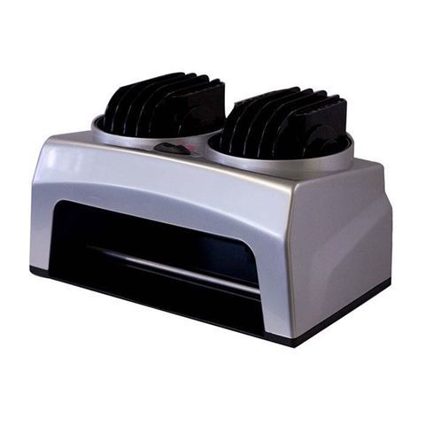 grey nail dryer with 2 black fans