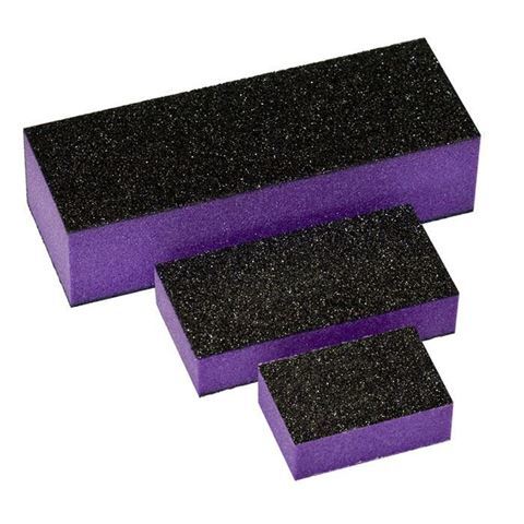 three black purple buffers