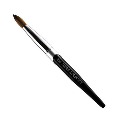 black - aluminum Kolinsky brush on white background
