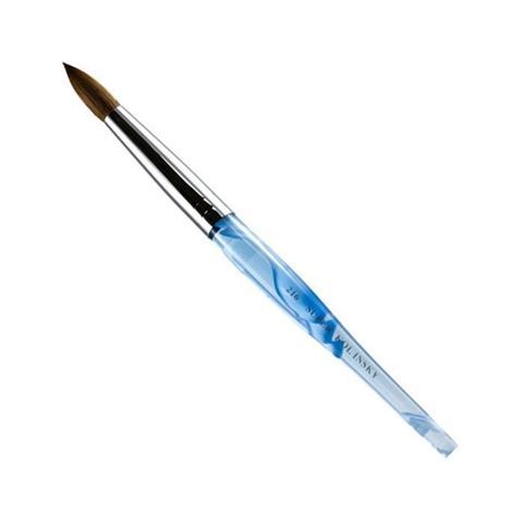 acrylic nail brush with blue handle