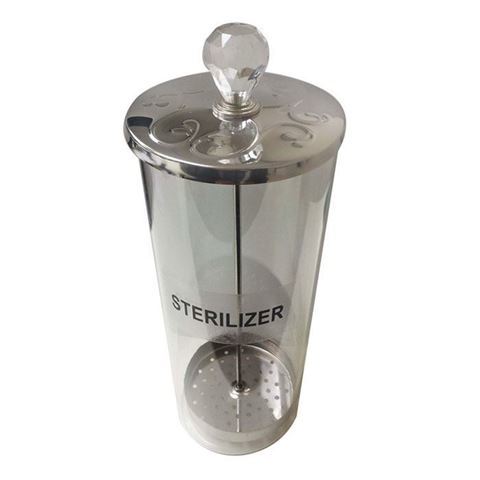glass jar on white background
