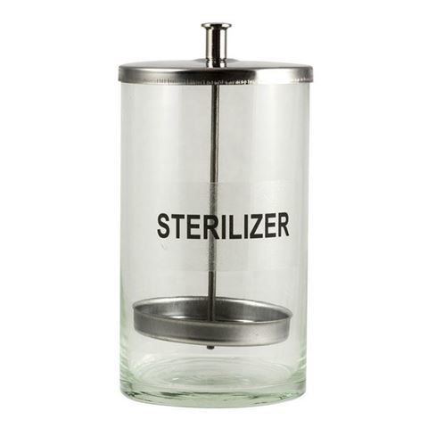 glass sterilizer jar with stainless steel cap