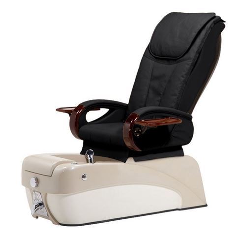 nail chair with black leather