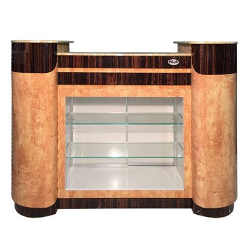reception counter on white background