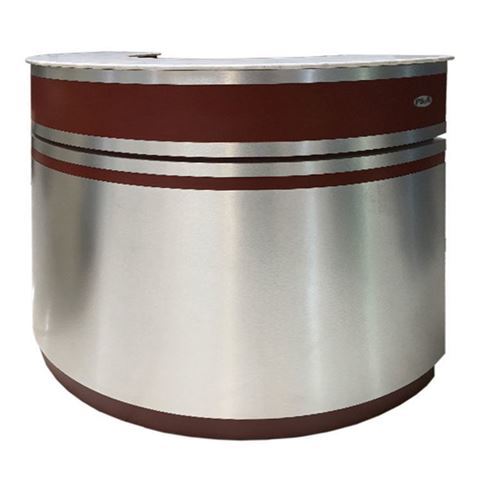 aluminum burgundy reception counter