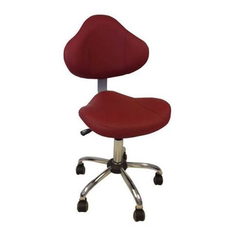 burgundy salon stool