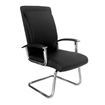 black leather waiting chair
