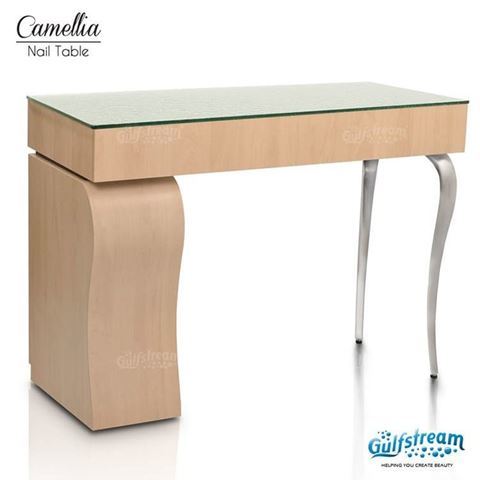 camellia nail table in prestige maple