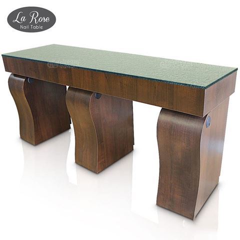 Gulfstream La Rose double nail table in truffle