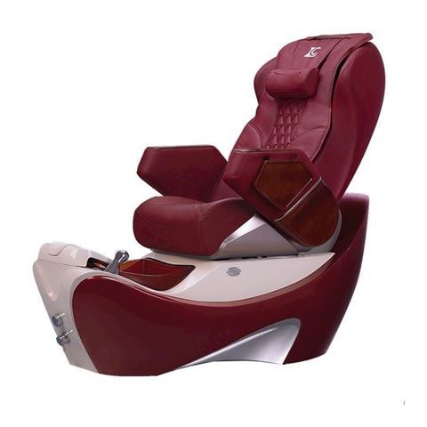 LC Deco Z550 spa chair in red base and burgundy top