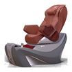 D7 pedicure chair in grey base and cappuccino leather cushion