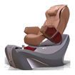 D7 pedicure chair in grey base and caramel leather cushion