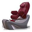 D7 pedicure chair in grey base and burgundy leather cushion