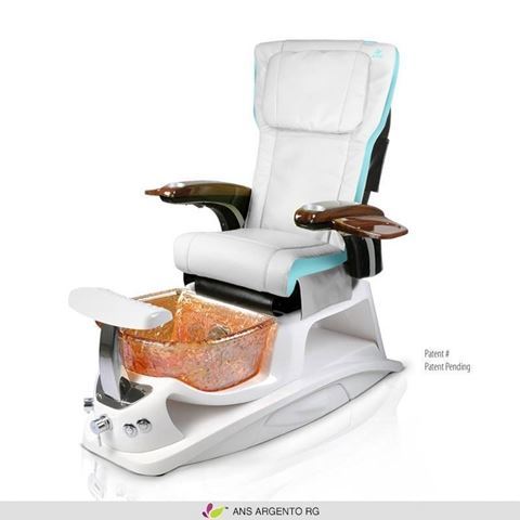 Argento pedicure spa with tiffany blue & ivory ANS P20 massage chair