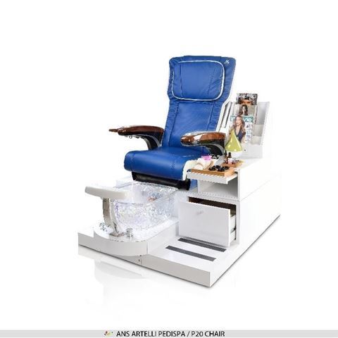 Artelli spa bench with navy blue & ivory ANS P20 massage chair