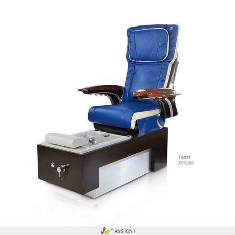 Ion 1 pedicure spa with navy blue & ivory ANS P20 massage chair