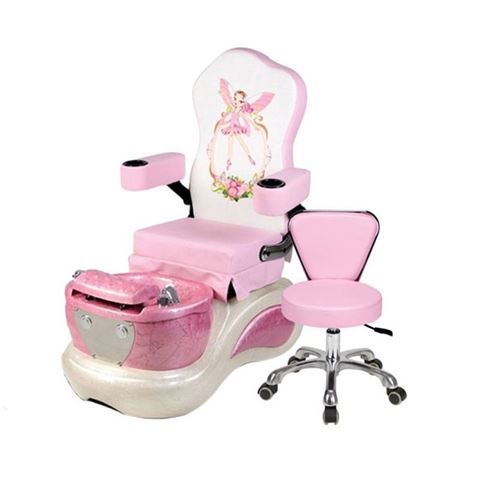 Pink Pixie pedicure spa with matching stool