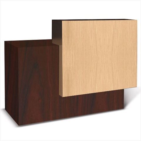 ANS Contemporary reception desk in mahogany and oak laminate color
