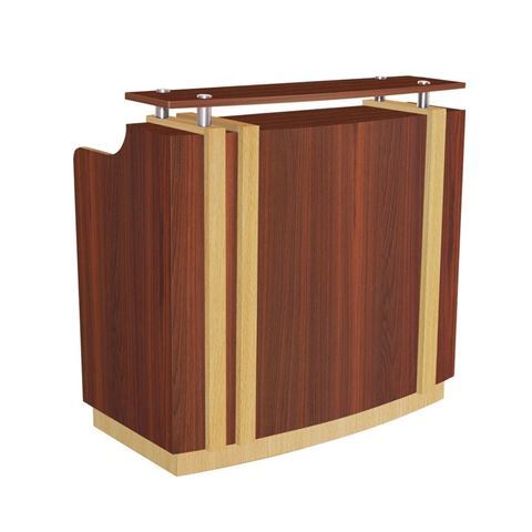 front view of cherry laminate VL200 reception desk