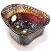 Rusted Gold Gulfstream GS5012 Heart Shape Glass Bowl