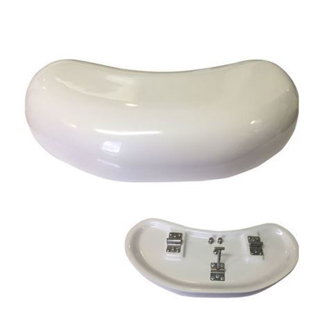 white color fiberglass footrest for Cloud 9 pedicure chair