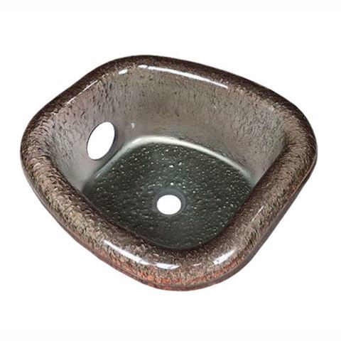 amber PSA Angel glass bowl