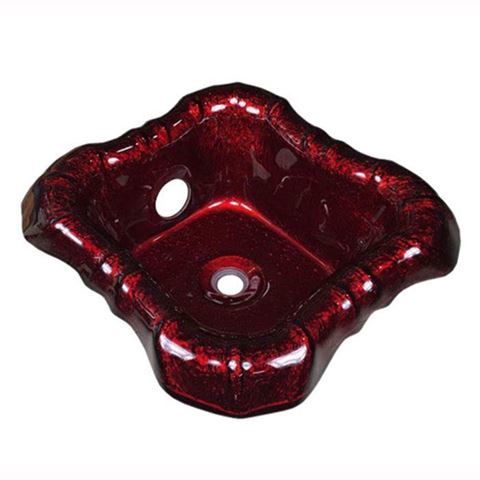burgundy iCloud glass bowl