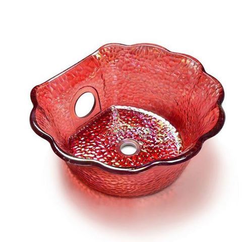 ANS Scallop Bowl Ruby Color