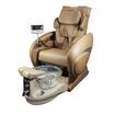 Fiori 800 pedicure spa in champagne base, crystal bowl and brown chair