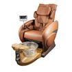 Fiori 800 pedicure spa in cappuccino base, crystal bowl and brown chair