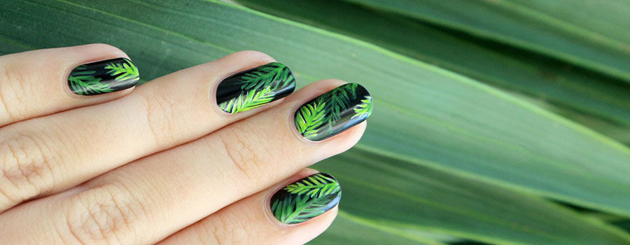 3. Summer Palm Leaf Nails - wide 4