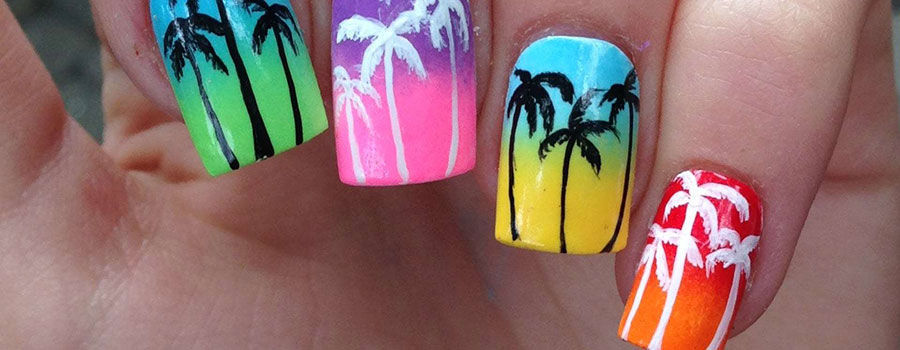 Fluorescent Palm Trees