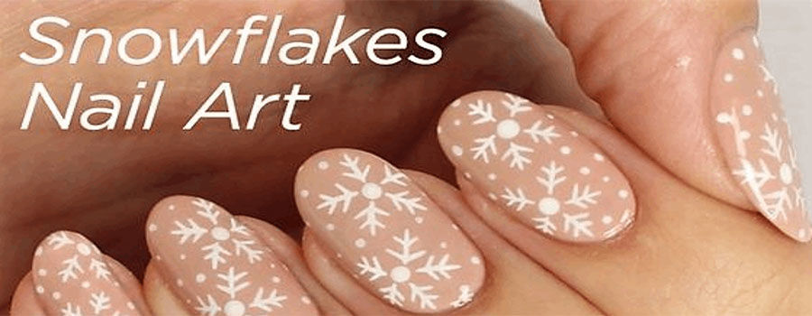 Elegant snowflake nails
