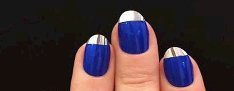 Chrome tips nail art