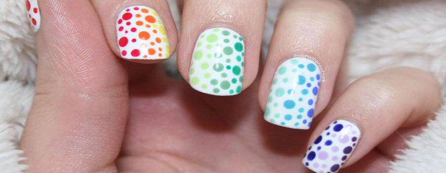 Dotty French Spring Nails