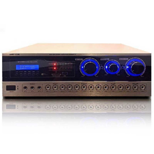black / silver Ampyon MXA-3000 mixing amplifier