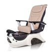 Noemi pedicure chair in black base and khaki T-Timeless chair