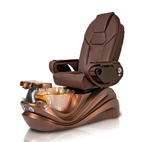 Trianna pedicure spa in bronze base and chocolate Throne massage chair