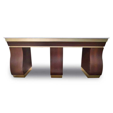 Sewell double nail table in wood color