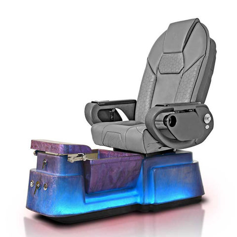 Galaxy pedicure chair with Aurora base and gray Throne 