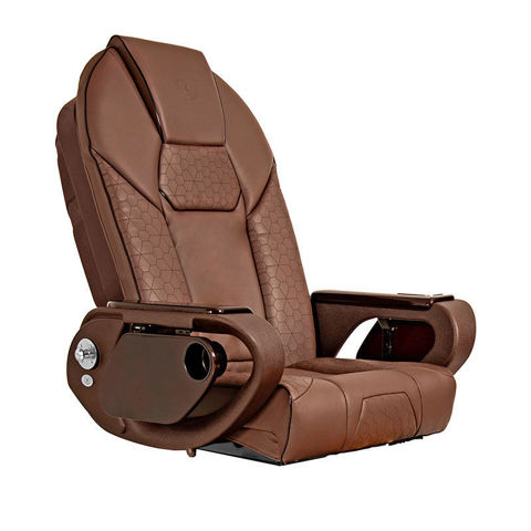 Throne massage chair for pedicure base, chocolate color