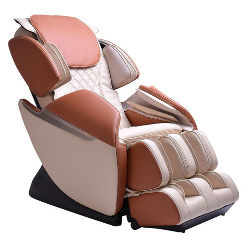 Brookstone BK-150 massage chair ivory and toffee