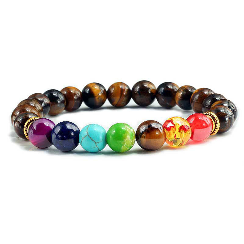 7 Chakra Healing Bracelet with 2 Rudraksha Beads | Buy Now