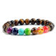 Natural Stone Tiger Eye 7 Chakra Bracelets