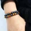 Picture of Magnetic Hematite Polished Onyx Beads Healing Bracelet